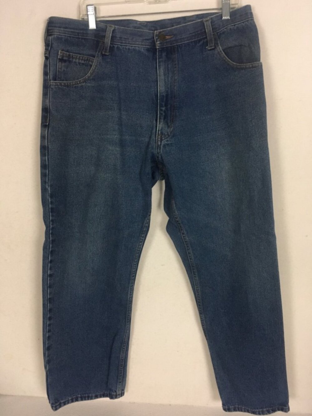 Key Jeans Mens Size 38 x 30 Denim Blue Medium Wash Mid Rise Straight Leg